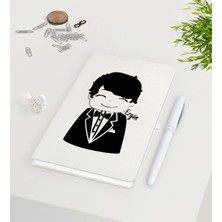 BK Gift Kişiye Özel Sevgililer Günü Beyaz Defter Kalem Seti-96
