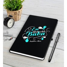 BK Gift Kişiye Özel En Yakışıklı Baba Siyah Defter Kalem Seti