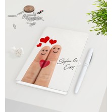 BK Gift Kişiye Özel Sevgililer Günü Beyaz Defter Kalem Seti-78