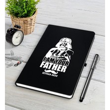 BK Gift Kişiye Özel Baba Siyah Defter Kalem Seti-2