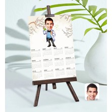 Bk Gift Kişiye Özel 15X21 cm Fotoğraf Kartlı Erkek Kimya Öğretmeni Karikatürlü Şövaleli 2023 Takvim-3