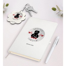 BK Gift Kişiye Özel Acil Tıp Teknisyeni Beyaz Defter Kalem ve Anahtarlık Hediye Seti-4