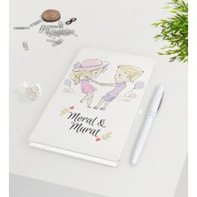 BK Gift Kişiye Özel Sevgililer Günü Beyaz Defter Kalem Seti-62