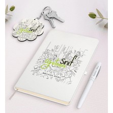 BK Gift Kişiye Özel Sınıf Öğretmeni Beyaz Defter Kalem ve Anahtarlık Hediye Seti-4