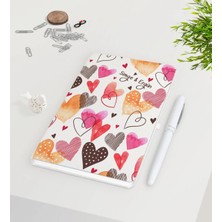 BK Gift Kişiye Özel Sevgililer Günü Beyaz Defter Kalem Seti-46