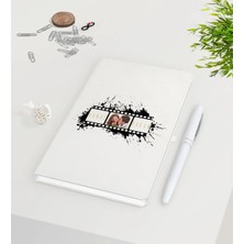 BK Gift Kişiye Özel Sevgililer Günü Film Şeridi Beyaz Defter Kalem Seti-1