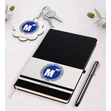 BK Gift Kişiye Özel Serbest Muhasebeci Mali Müşavir Siyah Defter Kalem ve Anahtarlık Hediye Seti