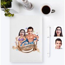 BK Gift Kişiye Özel Yılın En Mükemmel Çifti Karikatürlü 2023 Ajanda Kalem Seti - 8