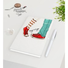 BK Gift Kişiye Özel Sevgililer Günü Beyaz Defter Kalem Seti-88