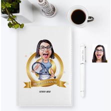 BK Gift Kişiye Özel Yılın En Iyi Bayan Tenisçisi Karikatürlü 2023 Ajanda Kalem Seti