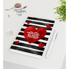 BK Gift Kişiye Özel Sevgililer Günü Beyaz Defter Kalem SETI-137
