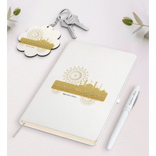 BK Gift Kişiye Özel Din Kültürü ve Ahlak Bilgisi Öğretmeni Beyaz Defter Kalem ve Anahtarlık Hediye Seti-5