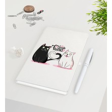 BK Gift Kişiye Özel Sevgililer Günü Beyaz Defter Kalem SETI-135