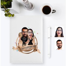 BK Gift Kişiye Özel Yılın En Mükemmel Çifti Karikatürlü 2023 Ajanda Kalem Seti - 15