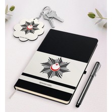 BK Gift Kişiye Özel Polis Siyah Defter Kalem ve Anahtarlık Hediye Seti-1