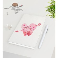BK Gift Kişiye Özel Sevgililer Günü Beyaz Defter Kalem Seti-47