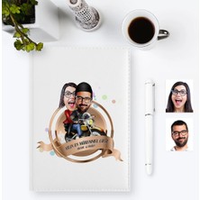 BK Gift Kişiye Özel Yılın En Mükemmel Çifti Karikatürlü 2023 Ajanda Kalem Seti - 14