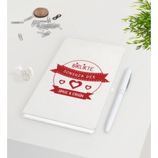 BK Gift Kişiye Özel Sevgililer Günü Beyaz Defter Kalem Seti-55
