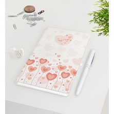 BK Gift Kişiye Özel Sevgililer Günü Beyaz Defter Kalem Seti-54