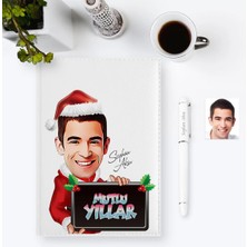 BK Gift Kişiye Özel Yılbaşı Temalı Bay Karikatürlü 2023 Ajanda Kalem Seti - 2