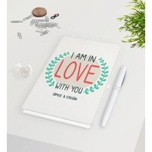 BK Gift Kişiye Özel Sevgililer Günü Beyaz Defter Kalem Seti-58