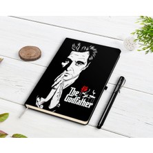 BK Gift Kişiye Özel Godfather Baba Tasarımlı Siyah Defter ve Kalem Hediye Seti-1