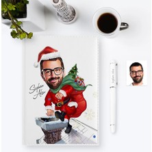 BK Gift Kişiye Özel Yılbaşı Temalı Bay Karikatürlü 2023 Ajanda Kalem Seti - 3