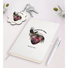 BK Gift Kişiye Özel Jandarma Özel Harekat Beyaz Defter Kalem ve Anahtarlık Hediye Seti