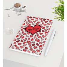 BK Gift Kişiye Özel Sevgililer Günü Beyaz Defter Kalem Seti-48