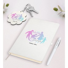 BK Gift Kişiye Özel Özel Eğitim Öğretmeni Beyaz Defter Kalem ve Anahtarlık Hediye Seti-2