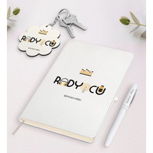 BK Gift Kişiye Özel Radyocu Beyaz Defter Kalem ve Anahtarlık Hediye Seti