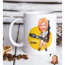 BK Gift Kişiye Özel Kadın Pubg Karikatürlü Beyaz Kupa Bardak-1