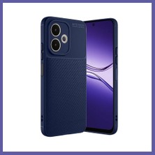 Nida A5 Pro 4g Uyumlu Kılıf Auto Focus Karbon Kapak - Lacivert Nıda