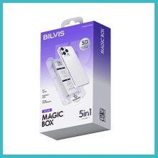 Defne Store iPhone 14 Pro Max Uyumlu Bilvis 5in1 3D Magic Cam Ekran Koruyucu - Siyah Dfnbez