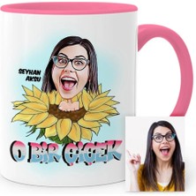 BK Gift Kişiye Özel Kadınlar Günü Temalı Karikatür Pembe Kupa Bardak - 1
