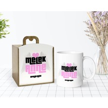 BK Gift Kişiye Özel Ahşap Kutuda Anneler Günü Temalı Melek Anne Tasarımlı Beyaz Kupa Bardak-1