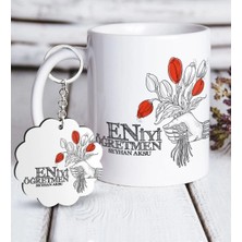 BK Gift Kişiye Özel En Iyi Öğretmen Beyaz Kupa ve Anahtarlık Hediye Seti-7