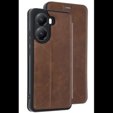 Xiaomi Poco X7 Pro Kılıf Flip Cover - Taba