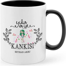 BK Gift Kişiye Özel Yılın En Iyi Kankisi Siyah Kupa Bardak