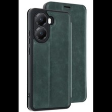 Xiaomi Poco X7 Pro Kılıf Flip Cover - Koyu Yeşil