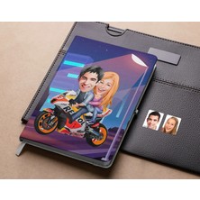 Bk Gift Kişiye Özel Sevgililer Karikatürlü Beyaz DEFTER-111 , Arkadaşa Hediye , Sevgiliye Hediye