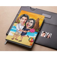 Bk Gift Kişiye Özel Sevgililer Karikatürlü Beyaz DEFTER-108 , Arkadaşa Hediye , Sevgiliye Hediye