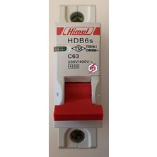 Tr 63A Tek Kutuplu Minyatür Devre Kesici [mcb] 4.5ka HDB6SL1C63 (Sp)