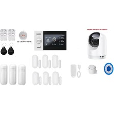 Tr Orta Plus Akıllı Güvenlik Seti | Ptz Hd Kameralı Alarm Sistemi | Tuya Smart Destekli Ev & I�