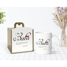 BK Gift Kişiye Özel Ahşap Kutuda Mânâ Baba Tasarımlı Beyaz Kupa Bardak-1