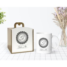 BK Gift Kişiye Özel Ahşap Kutuda Isimli Beyaz Kupa Bardak-2
