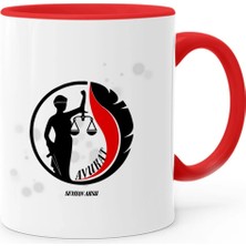 BK Gift Kişiye Özel Mesleki Avukat Kırmızı Kupa Bardak - 19
