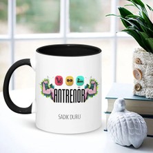 BK Gift Kişiye Özel Mesleki Antrenör Siyah Kupa Bardak - 003