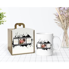 BK Gift Kişiye Özel Ahşap Kutuda Isimli Fotoğraflı Beyaz Kupa Bardak-6
