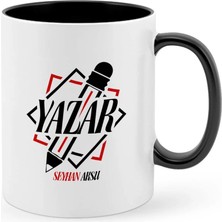 BK Gift Kişiye Özel Mesleki Yazar Siyah Kupa Bardak - 3